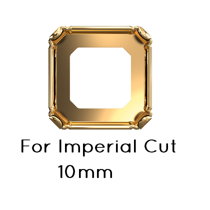 Kaufen Sie Perlen in der Schweiz Swarovski 4480/S Imperial Cut Setting 10mm GOLD (1)