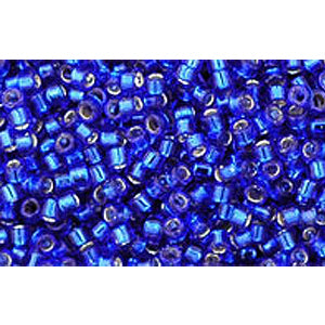 cc28- Toho treasure perlen 11/0 silver lined cobalt (5g)