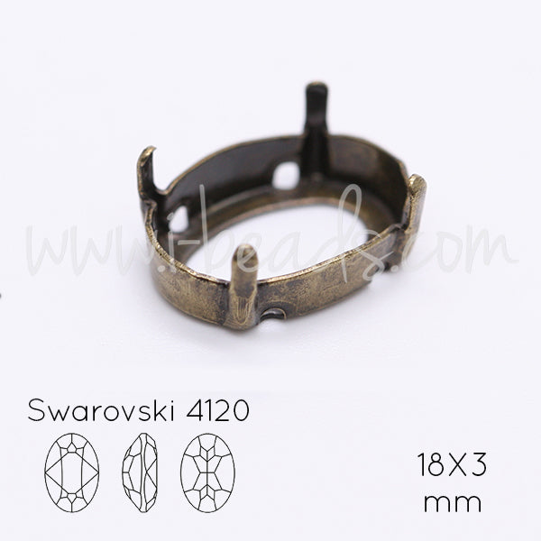 Serti à coudre pour Swarovski 4120 18x13mm laiton (1)