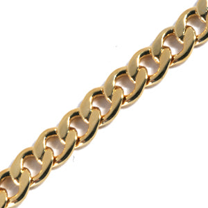 Gold-Plattierte Kette mit 5,5x6,2mm ovalen Ringen (50cm)