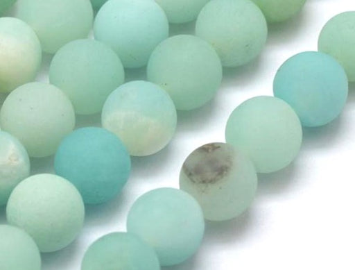 Kaufen Sie Perlen in der Schweiz AMAZONITE runder perlenstrang bereift 6mm -38cm -63 perlen (1)