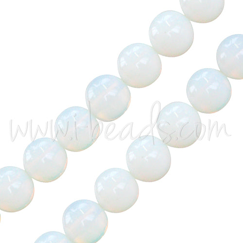 Kaufen Sie Perlen in der Schweiz Rekonstituierter Mondstein Runde Perlen 10mm am Strang (1)