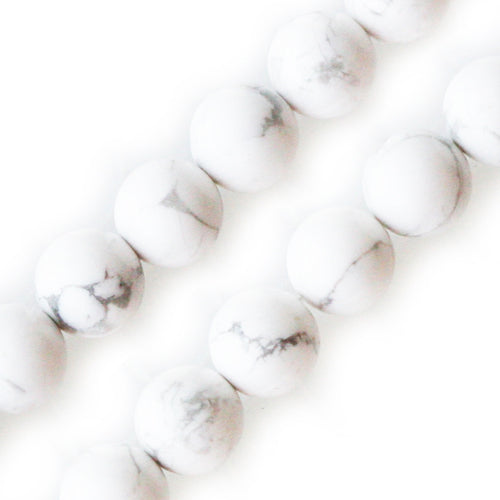 Kaufen Sie Perlen in der Schweiz Weißer howlite runder perlen strang 10mm (1)