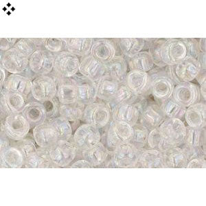 Cc161 - perles de rocaille Toho 8/0 transparent rainbow crystal (250g)