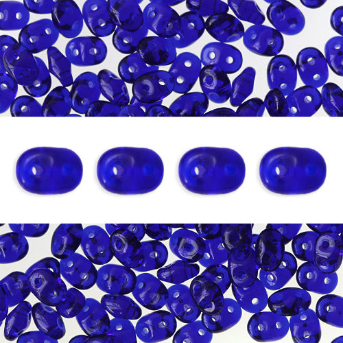 Kaufen Sie Perlen in der Schweiz Super Duo Perlen 2.5x5mm cobalt (10g)