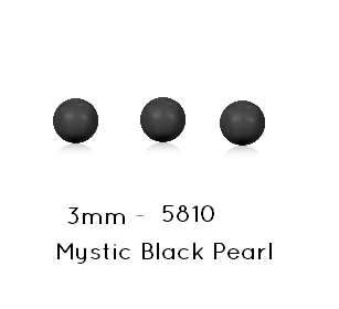 Kaufen Sie Perlen in der Schweiz 5810 Swarovski Mystic Black pearl 3mm x0.5mm (40)