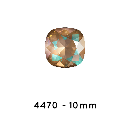 Kaufen Sie Perlen in der Schweiz Swarovski 4470 Cushion Square Crystal Cappuccino Delite-10mm (1)