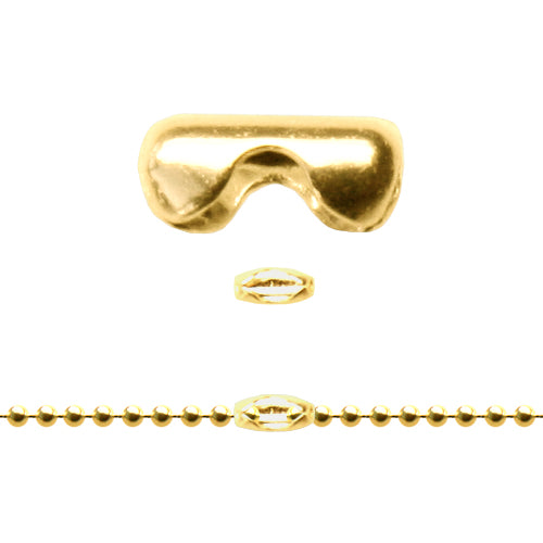 Kaufen Sie Perlen in der Schweiz 1.5mm ball ketten verbindungsstück metall vergoldet 5x2mm (5)
