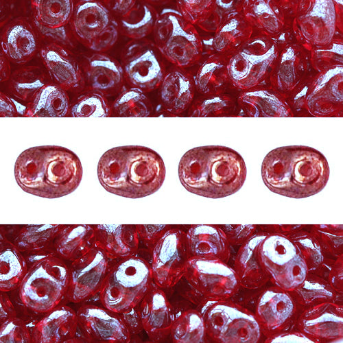 Super Duo Perlen 2.5x5mm luster ruby (10g)