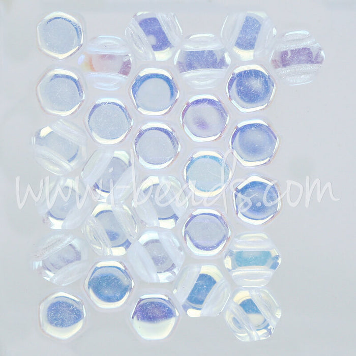 Honeycomb Perlen 6mm crystal ab (30)