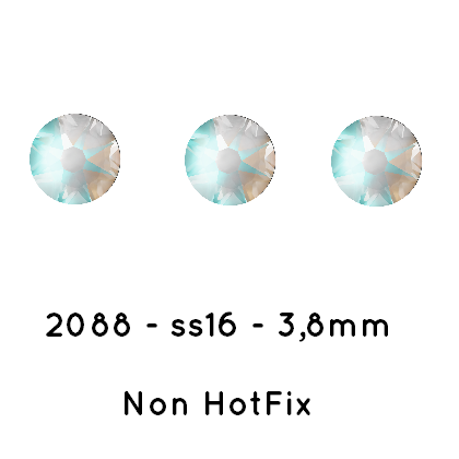 Kaufen Sie Perlen in der Schweiz Swarovski 2088 Xirius rose CRYSTAL LIGHT GREY DELITE SS16- 3.8mm (40)