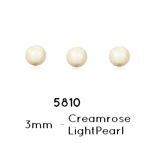 Kaufen Sie Perlen in der Schweiz 5810 Swarovski CreamRose light pearl 3mm 0.5mm (40)