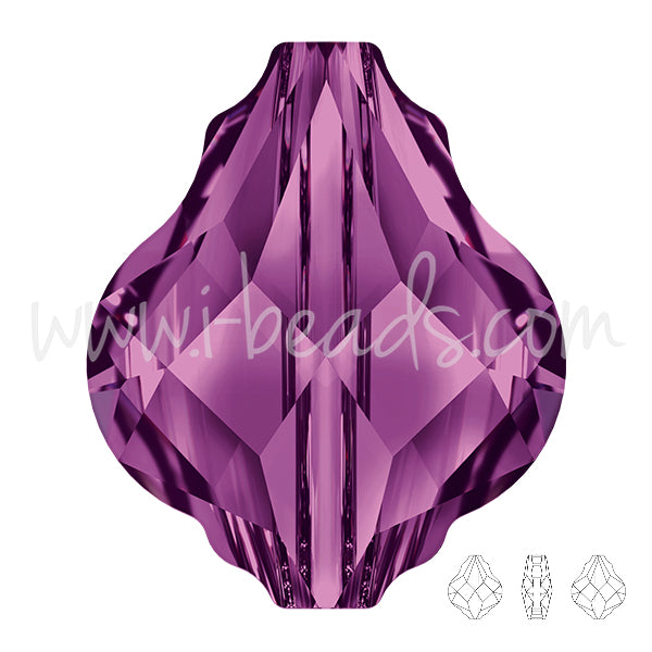 Perle Swarovski 5058 Baroque amethyst 14mm (1)