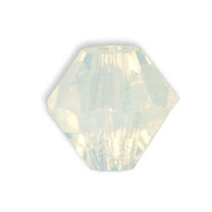 Achat Perles Swarovski 5328 xilion bicone white opal 6mm (10)