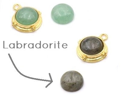 Achat Cabochon rond 10 mm Labradorite (1)