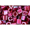 cc332 - perles Toho cube 4mm gold lustered raspberry (10g)