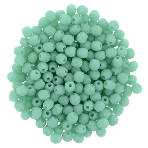 Kaufen Sie Perlen in der Schweiz Glasschliffperlen Matte-OAQUE TURQUOISE 2mm (30)