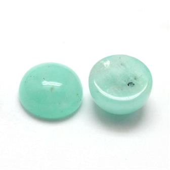 Cabochon rond Amazonite naturel 8x3mm -Vente à l'unité