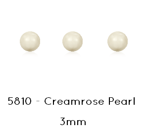 Kaufen Sie Perlen in der Schweiz 5810 Swarovski CREAMROSE pearl 3mm x0.5mm (40)