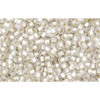 cc21f - perles de rocaille Toho 15/0 silver lined frosted crystal (5g)