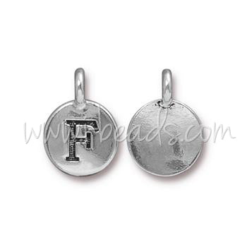 Charm Buchstabe F Antik Silber - plattiert 11mm (1)