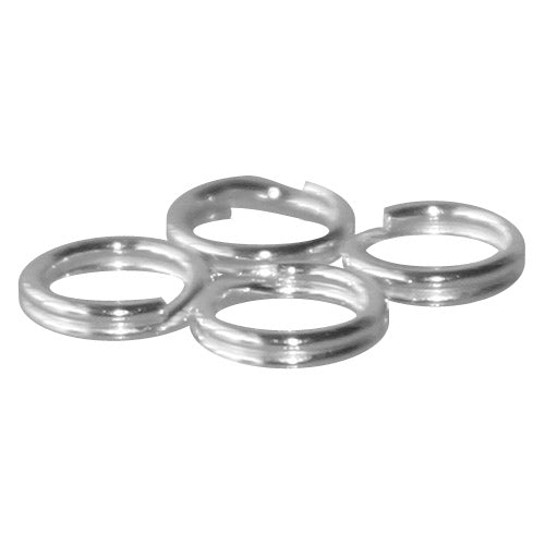 Spaltringe aus Sterling Silber 6mm (4)