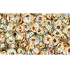 cc994 - perles Toho magatama 3mm gold lined rainbow crystal (10g)