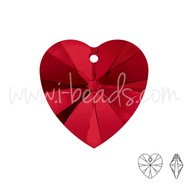 pendentif coeur swarovski siam 10mm (2)
