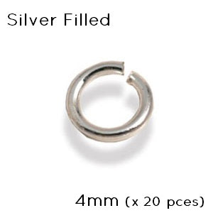 Kaufen Sie Perlen in der Schweiz Biegeringe aus Sterling Silber plattiert 4mm (20)