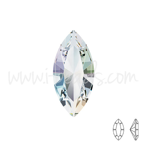 Kaufen Sie Perlen in der Schweiz Swarovski 4228 navette crystal AB 10x5mm (2)