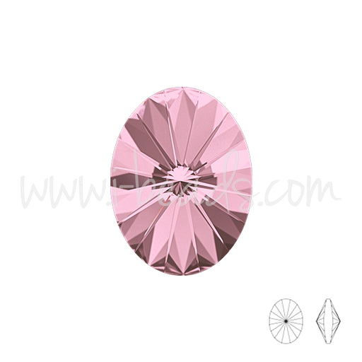Kaufen Sie Perlen in der Schweiz Swarovski 4122 Oval Rivoli crystal antique pink 8x6mm (1)