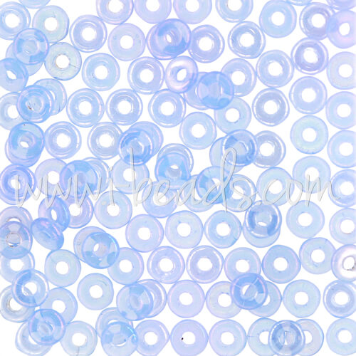 Achat O beads 1x3.8mm luster iris opal sapphire (5g)