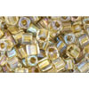 cc262 - perles Toho cube 3mm inside colour crystal gold lined (10g)