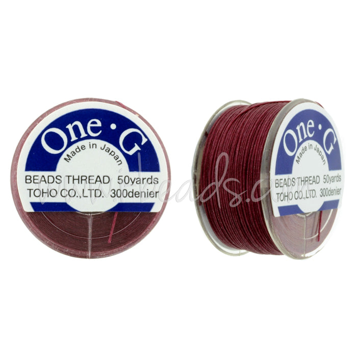 Toho One-G Perlenfaden Burgundy 45m (1)