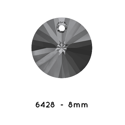 Swarovski 6428 Xilion Anhänger Crystal Silver Night -8mm (2)
