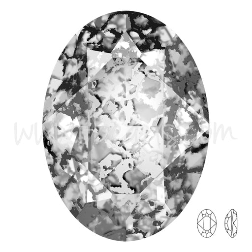 Kaufen Sie Perlen in der Schweiz Swarovski 4120 oval fancy stone crystal black patina 18x13mm (1)