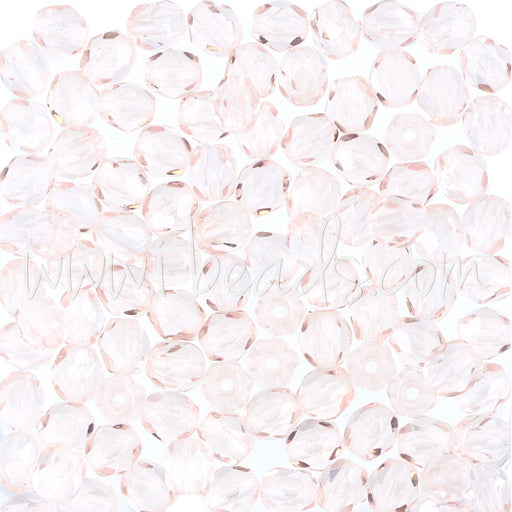 Kaufen Sie Perlen in der Schweiz Glasschliffperlen rosaline 4mm (100)