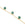 Perlen Einzelhandel Vermeil-Kette und 3 4,5 mm grüne Onyx-Charms (3 Charms = 4,5 cm)