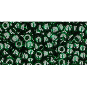 cc939 - perles de rocaille Toho 8/0 transparent green emerald (10g)