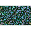cc397 - perles de rocaille Toho 11/0 rainbow green/purple lined (10g)