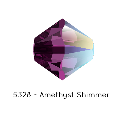 Kaufen Sie Perlen in der Schweiz Swarovski 5328 Xilion beads Amethyst Shimmer - 6mm (10)