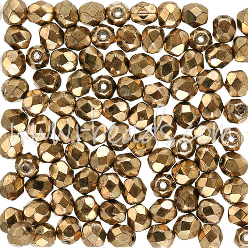 Achat Perles facettes de bohème bronze 4mm (100)