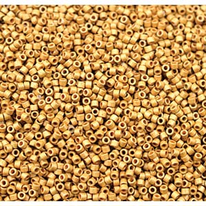 Kaufen Sie Perlen in der Schweiz DB1832F -11/0 delica duracoat Galvanized Matte GOLD- 1,6mm - Hole : 0,8mm (5gr)