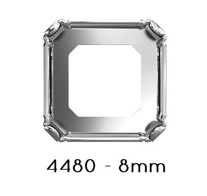 Kaufen Sie Perlen in der Schweiz Swarovski 4480/S Imperial Cut Setting 8mm Rhodium (2)