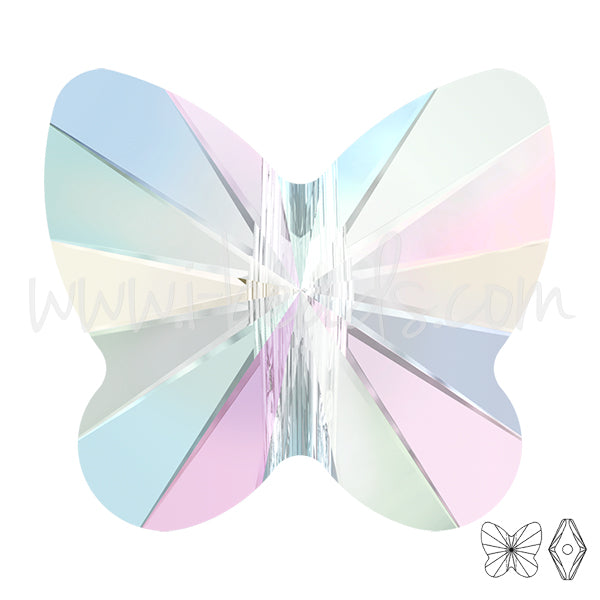 Swarovski schmetterling perle crystal ab 10mm (2)