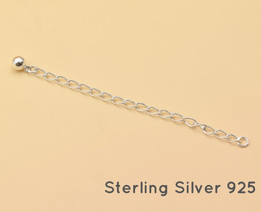 Kaufen Sie Perlen in der Schweiz Sterlingsilber verlängerungskette mit ball 60mm (1)