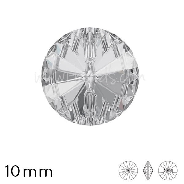 Bouton Rond Cristal Tchèque Crystal 10mm (1)