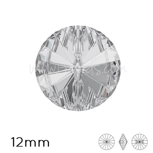 Kaufen Sie Perlen in der Schweiz Czech Crystal Rivoli Round Button 12mm (1)