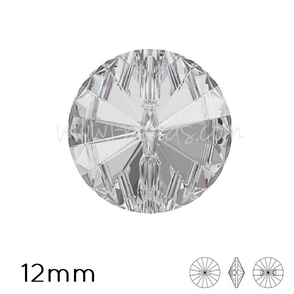 Czech Crystal Rivoli Round Button 12mm (1)