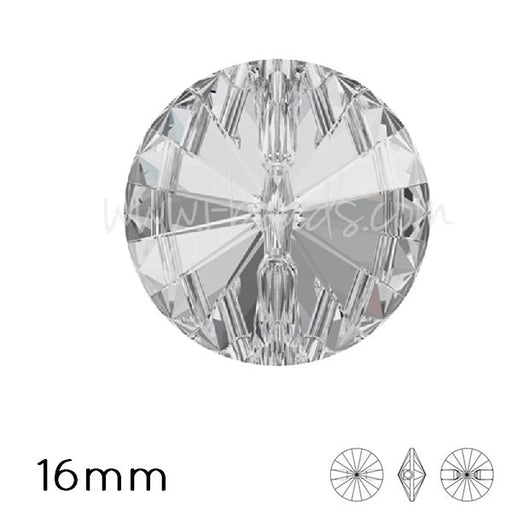 Kaufen Sie Perlen in der Schweiz Czech Crystal Rivoli Round Button 16mm (1)